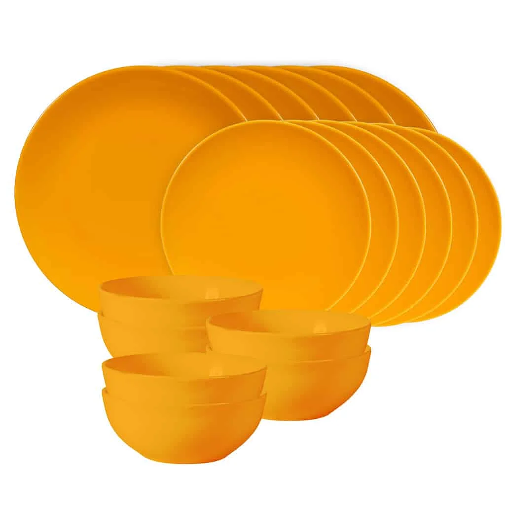 Set farfurii 18 piese, 6 persoane, Sun, Cesiro, Lucious Yellow - Master
