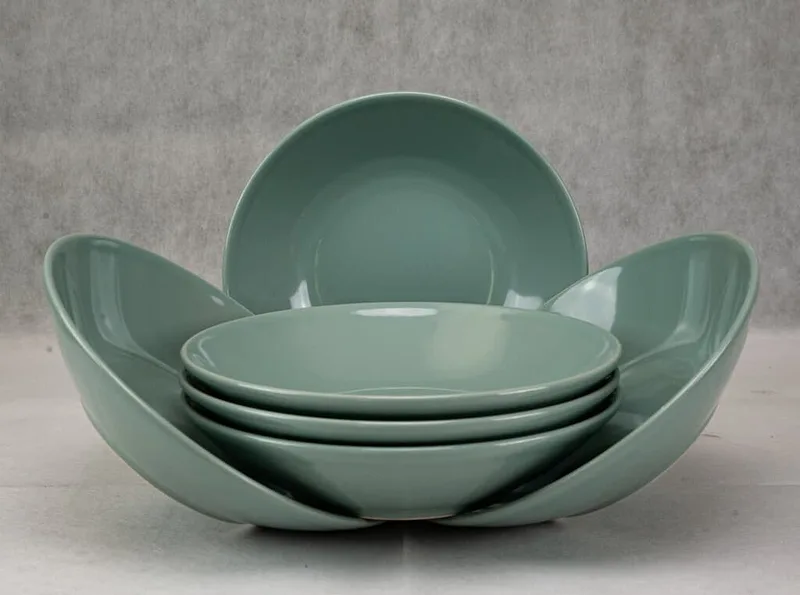 Set mit 6 tiefen Tellern Grau Grau 20,5 cm - Master
