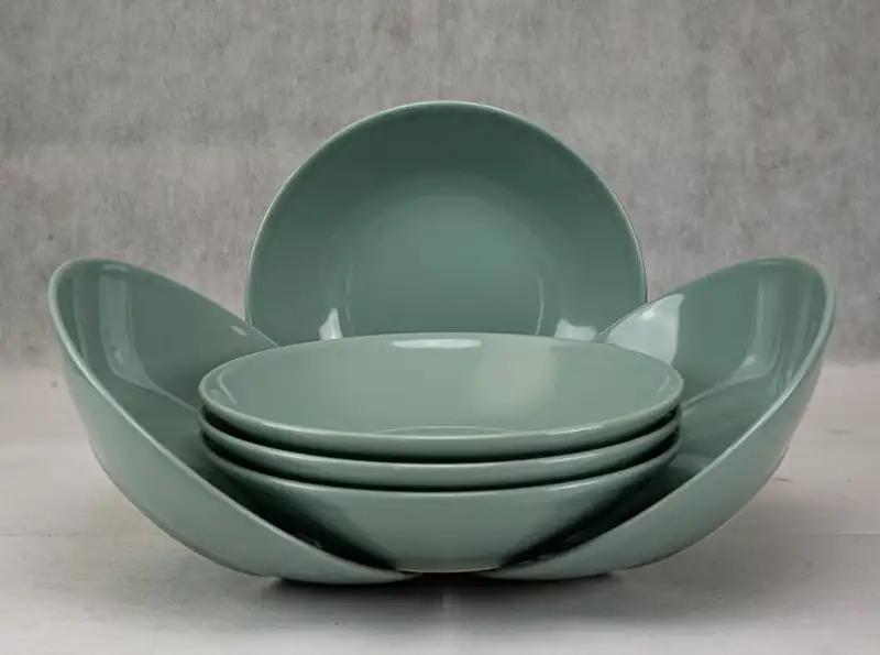 Set mit 6 tiefen Tellern Grau Grau 20,5 cm - Master